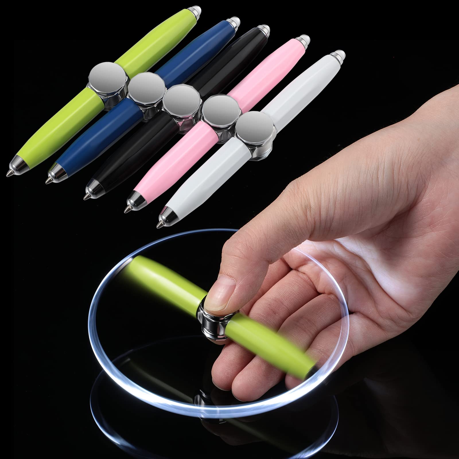 LED Pen Spinning Decompression Gyro 