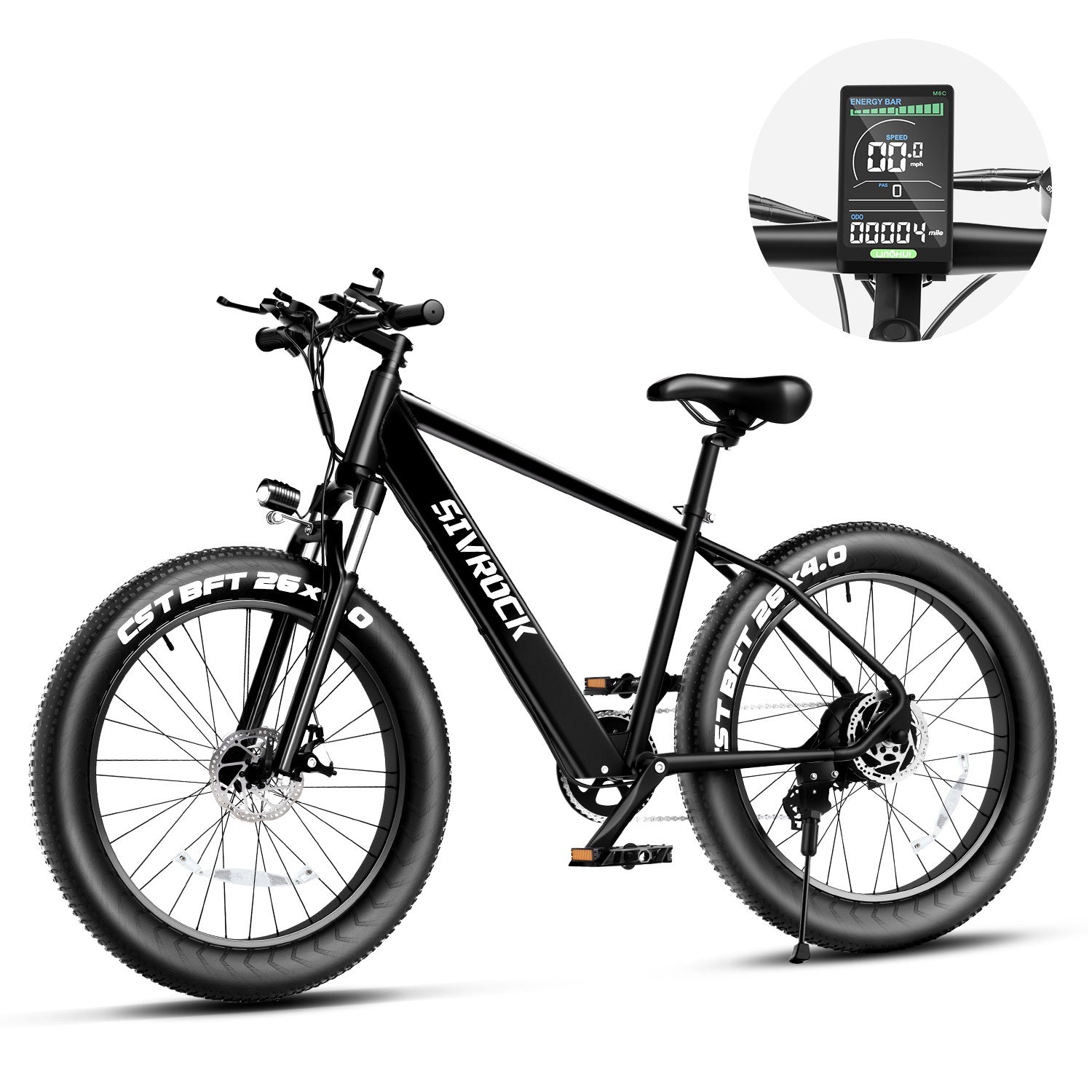 Professional Electric Bike For Adults, 26 X 4.0 Inches Fat Tire Electric Mountain Bicycle, 1000W Motor 48V 15Ah Ebike For Trail Riding, Excursion And Commute, UL And GCC Certified - Babbazon Electric Bike