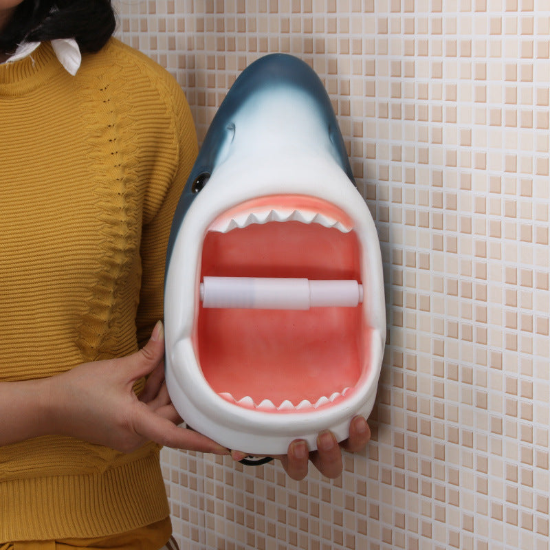 Creative shark tissue holder 