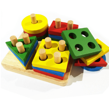 Geometric Shapes Wooden Puzzle Educational Toy 