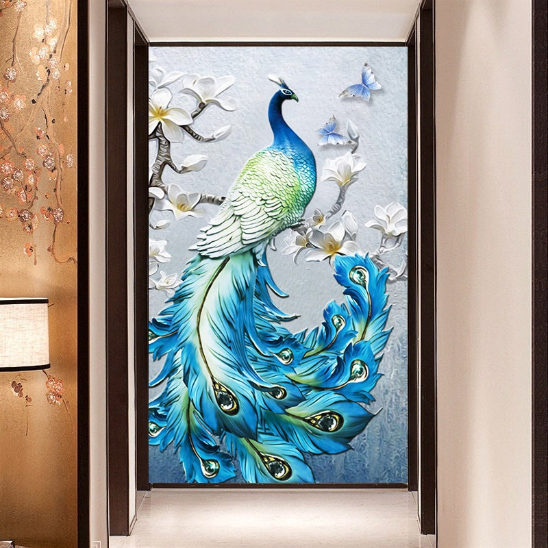 Diy Home Decoration Full Of Diamond Peacock Painting