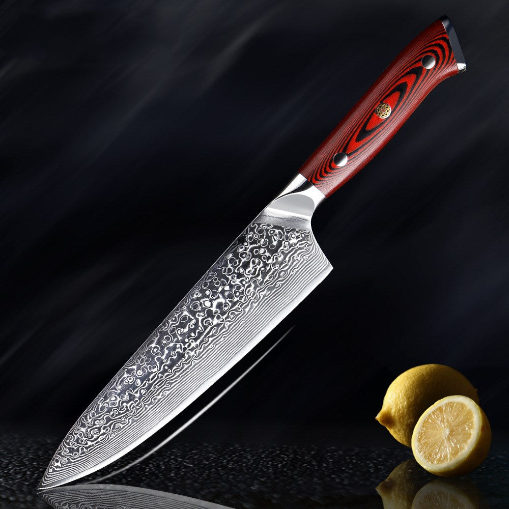 Japanese Steel Santoku Knife Pattern Steel Knife 