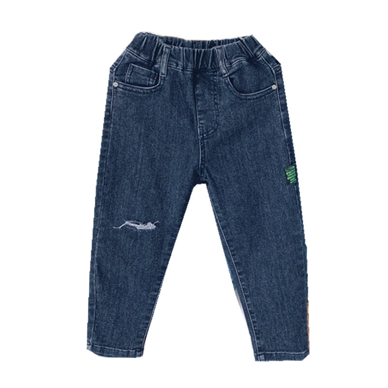 Xiaojiejia Boys' Pants Autumn Children's Jeans Korean Style Trendy Children's Pants New Trend