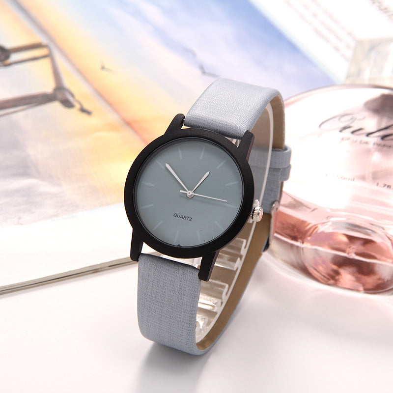 Korean Version Of Mens And Womens Universal Watches Student Simple Watch Two-Eye Small Dial Belt Quartz Watch