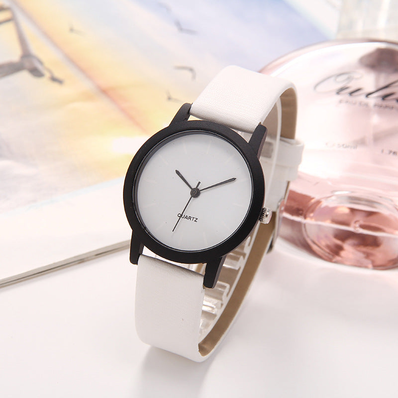 Korean Version Of Mens And Womens Universal Watches Student Simple Watch Two-Eye Small Dial Belt Quartz Watch