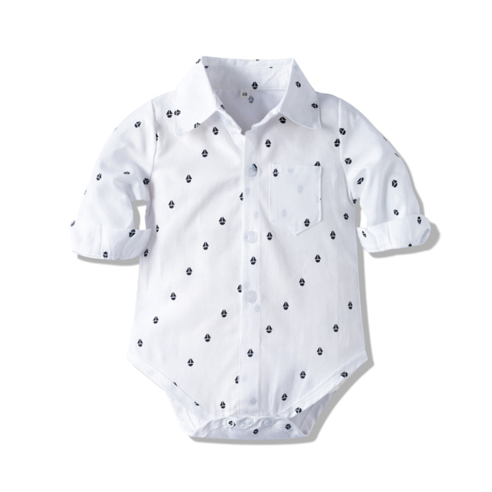 Long-sleeved Romper Suit, Baby Clothes, Gentleman's Clothes