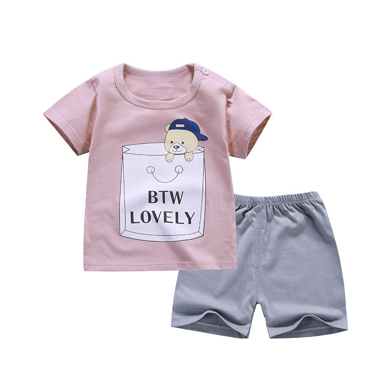 Pure Cotton Boys Korean Baby Clothes Wholesale New T-shirt Girls Kids Clothes
