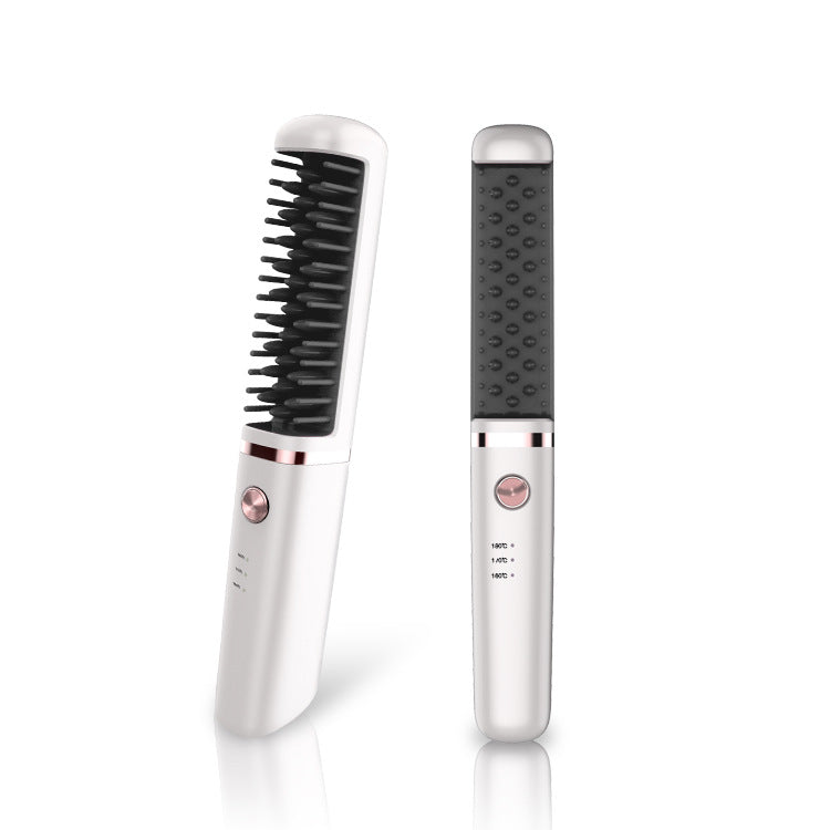 USB Rechargeable Hair Straightener Comb 