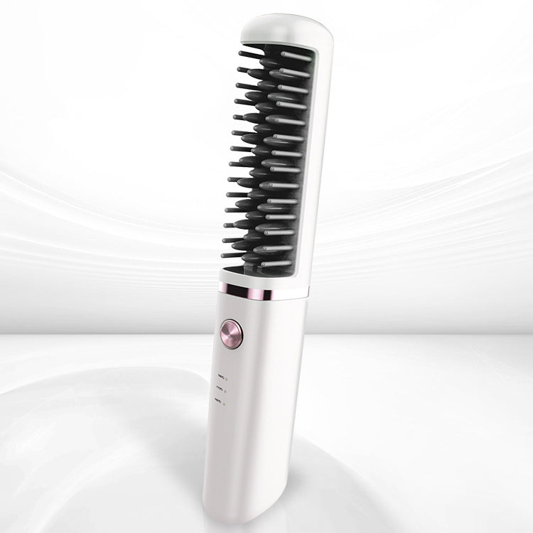 USB Rechargeable Hair Straightener Comb 