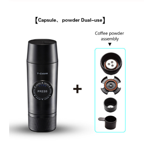 Portable Rechargeable Battery Espresso Machine Travel Car Coffee Powder Capsule Dual-Use Electric Mini