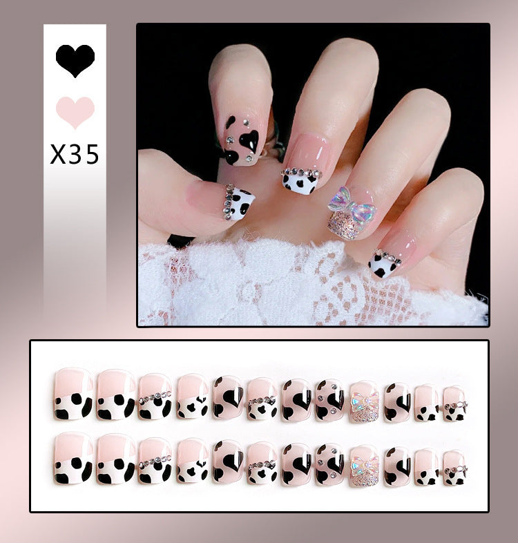 French Worn Removable Nails And Diamonds