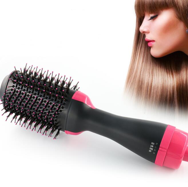 One-Step Electric Hair Dryer Comb Multifunctional Comb Straightener Hair Curling - Babbazon hair straightener
