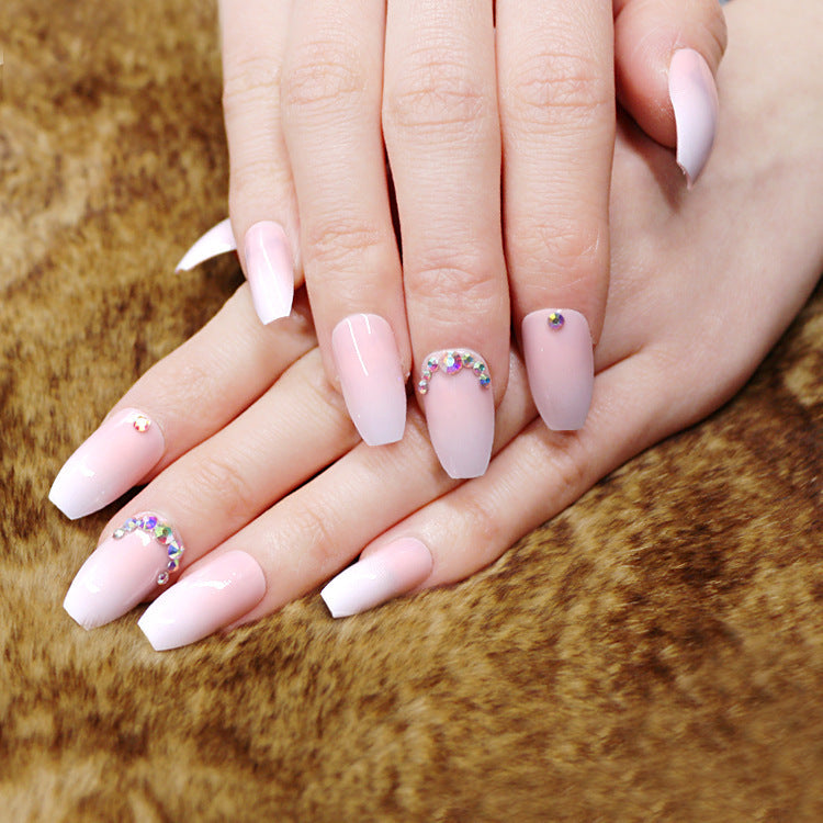 Fashionable Women's Long Pointed Nail Art With Sequins