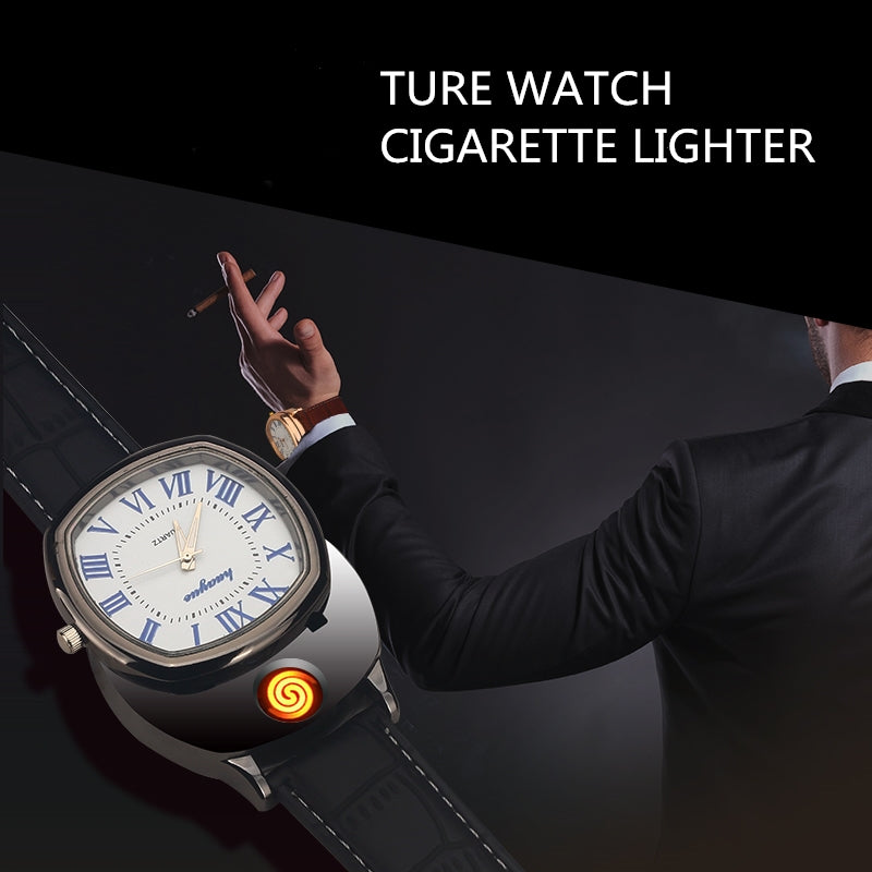 Cigarette lighter windproof watch