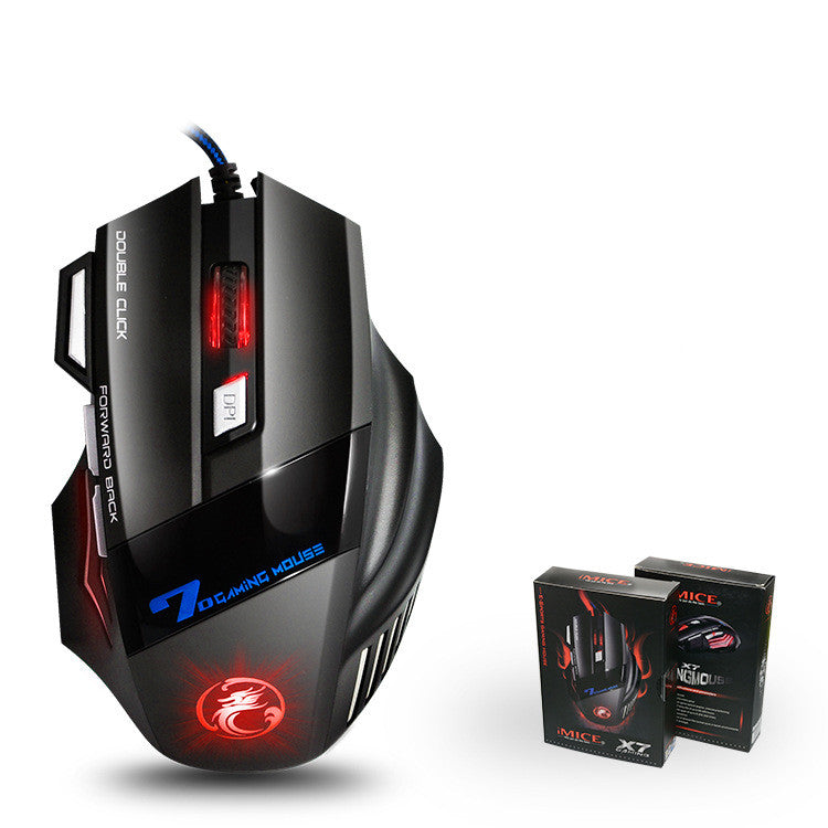 Pure Color Colorful Breathing Light Gaming Mouse