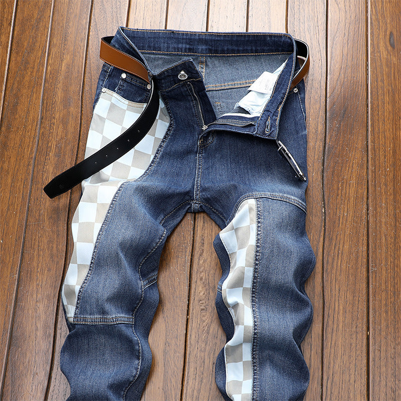 Men's Slim Stretch Stitching Jeans