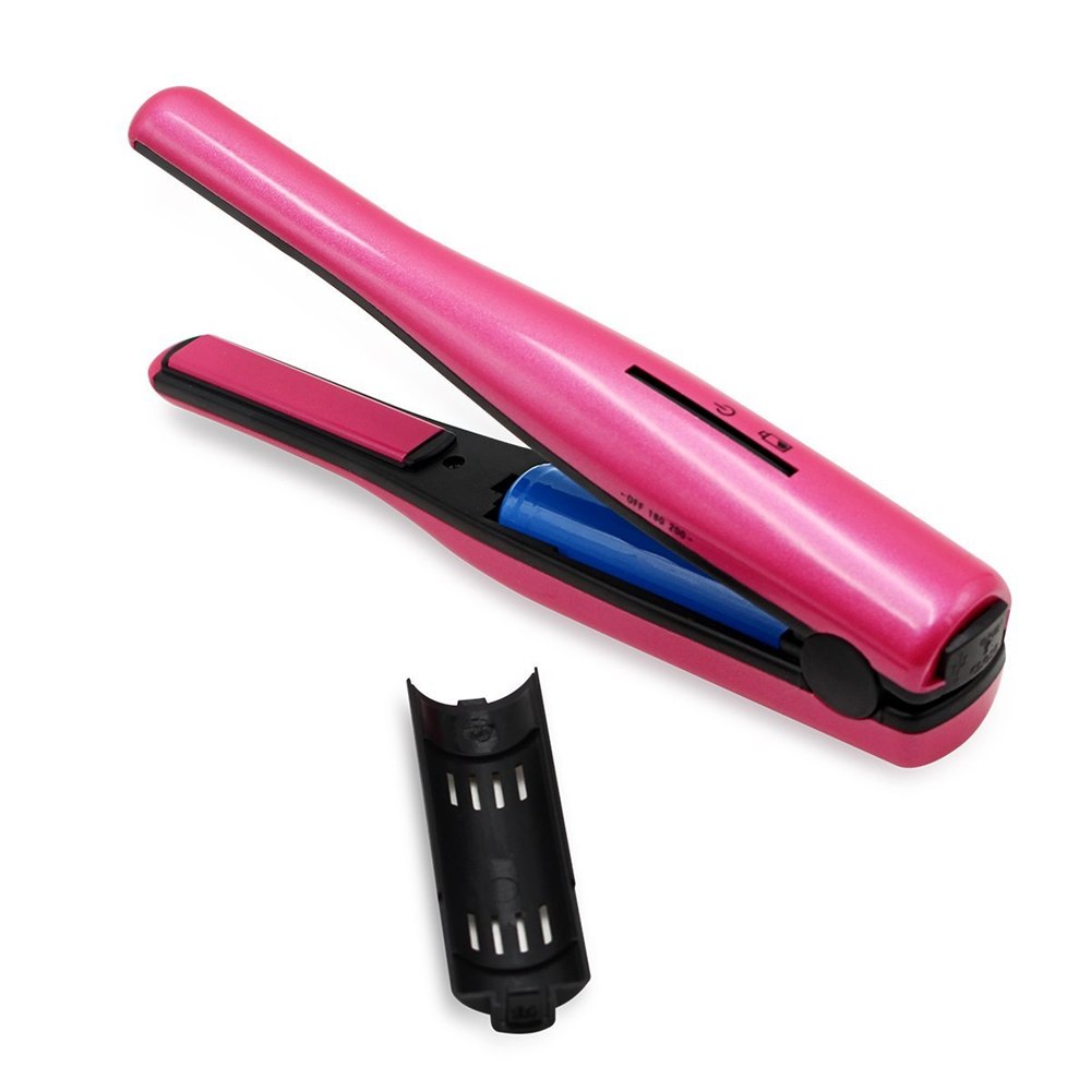 USB wireless charging mini portable straight hair clip bangs ceramic straightening plate hair straightener 