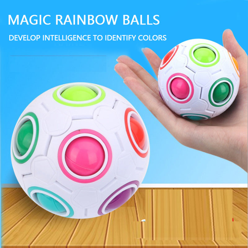 High Elasticity Rainbow Puzzle Ball Toy 