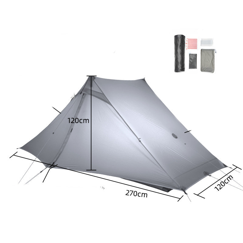 Outdoor Hiking Professional Poleless Tent Ultra-light 20D Double-sided Silicon Coated 