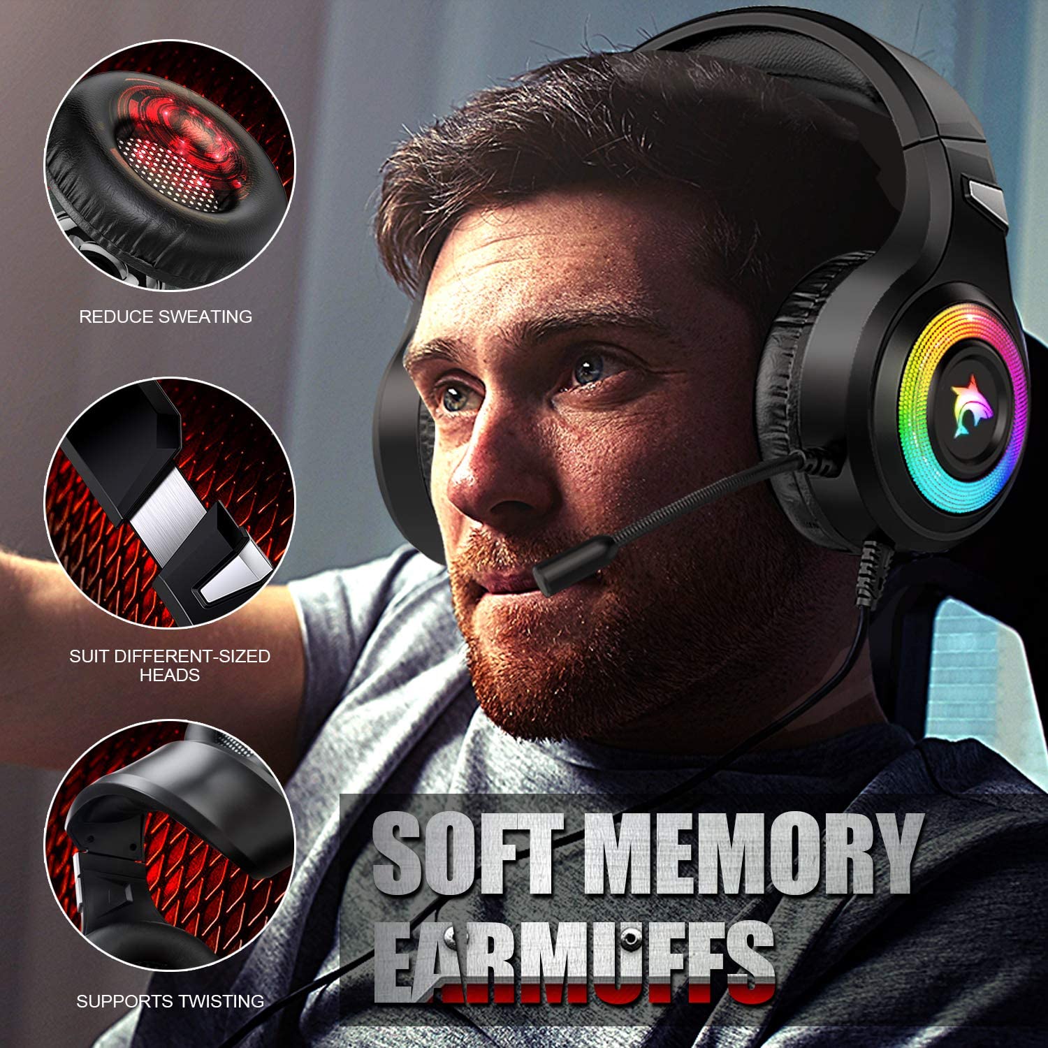 Headset Computer Gaming Headset With Microphone