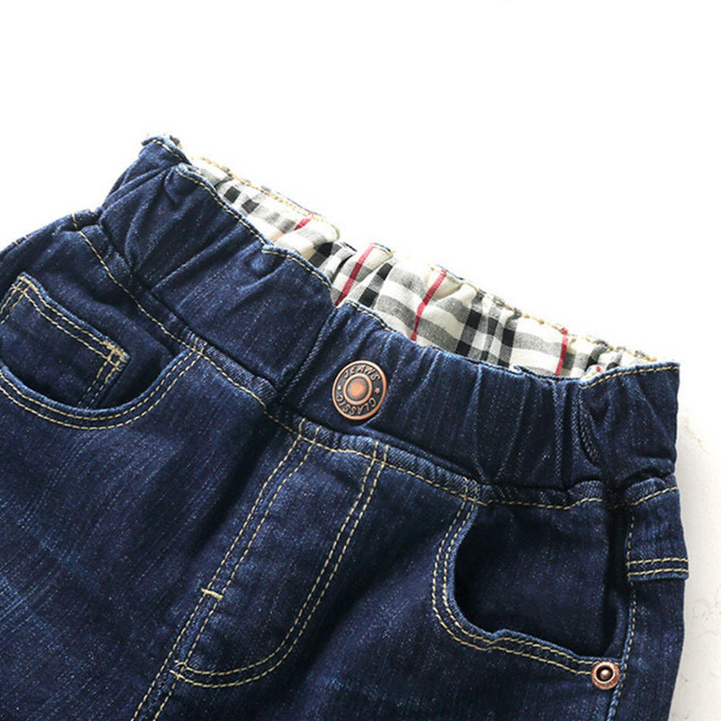 Small and medium-sized children's denim trousers