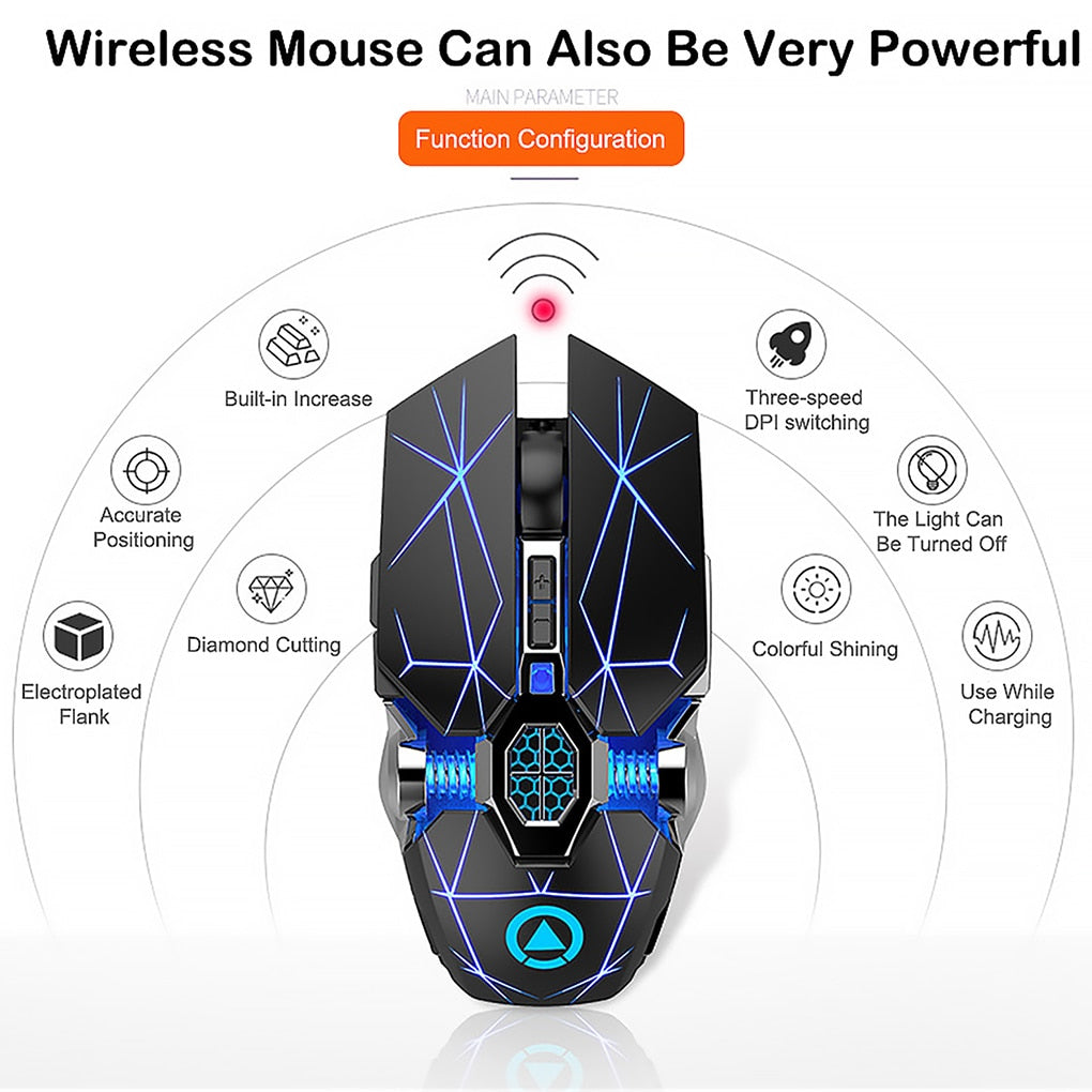 Silver Eagle A7 Silent Silent Rechargeable Wireless Mouse Computer Accessories