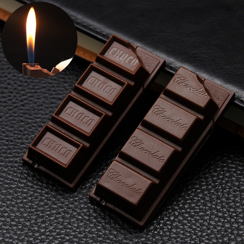 Creative Chocolate Torch Lighter Flame Cigarette Cigar Gas Butane Lighters Smoking Accessories Cute For Gift