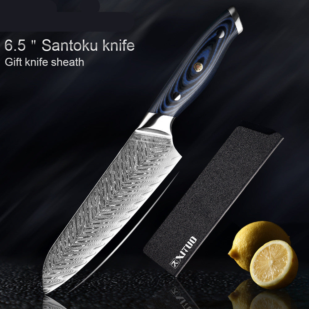 Damascus Knife Set Kitchen Knife Meat Slicing Knife 