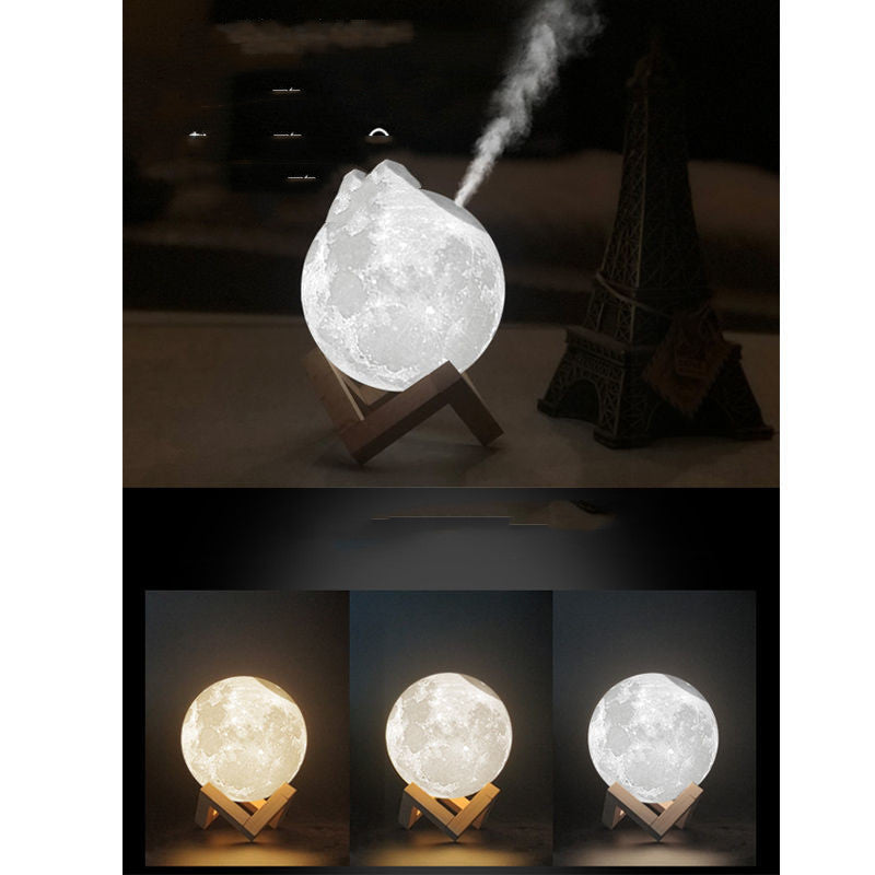 Lunar Humidifier Night Light Bedroom Household Aromatherapy Moisturizing Spray Dormitory Bedside Mute Creative Gift