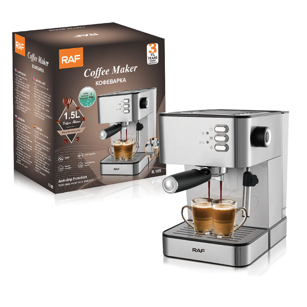 Italian-style Coffee Machine With Milk Froth 19Bar Semi-automatic