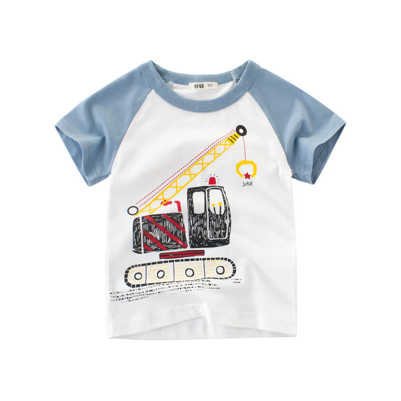 Children's cartoon car T-shirt