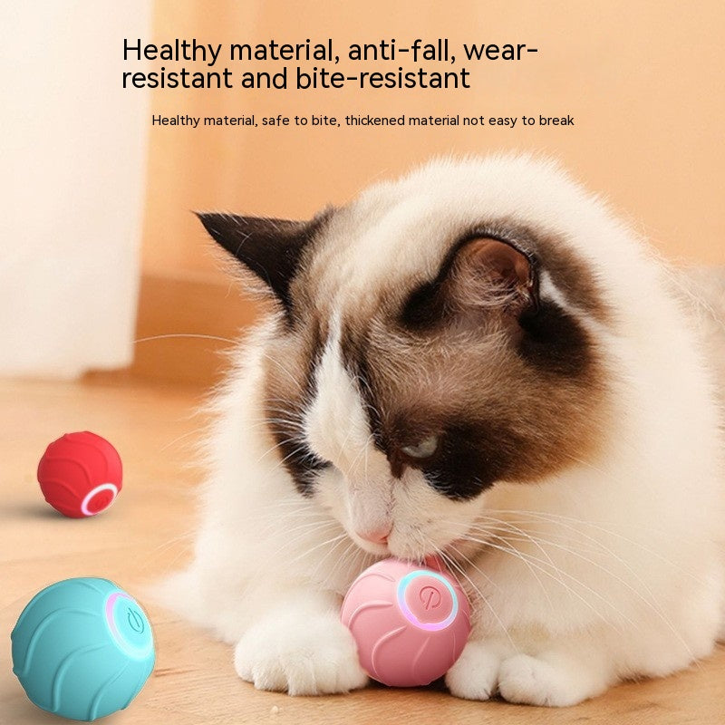 Smart Cat Toys Rolling Ball Pet Cat Owner Interactive Pets Toys Automatic Bouncing Ball USB Self Hi Teasing Kittens Jumping Ball 