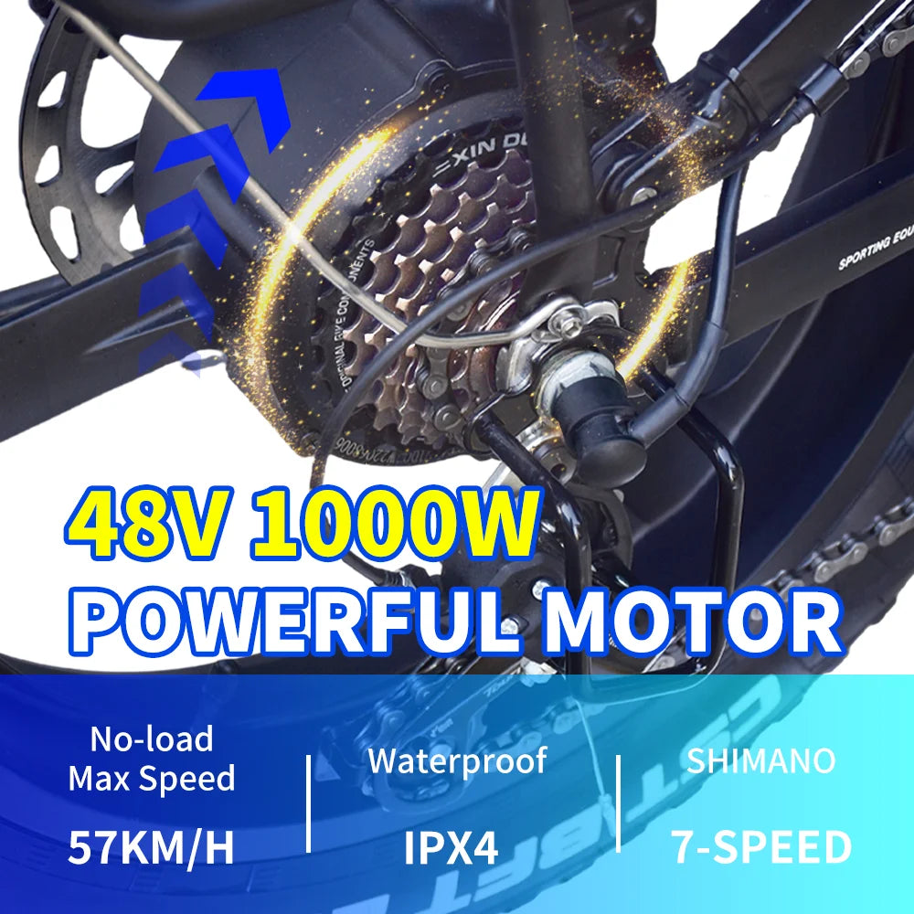 DEEPOWER H20PRO Electric Mountain Bike - 2000W, 48V20AH
