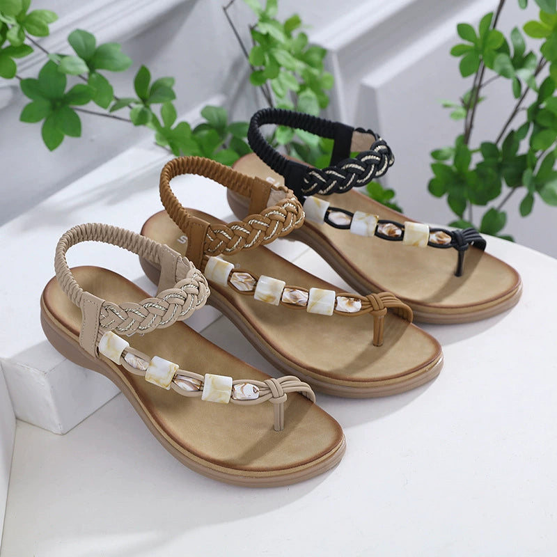 Boho Rhinestone Ethnic Style Sandals - 2024 Collection 