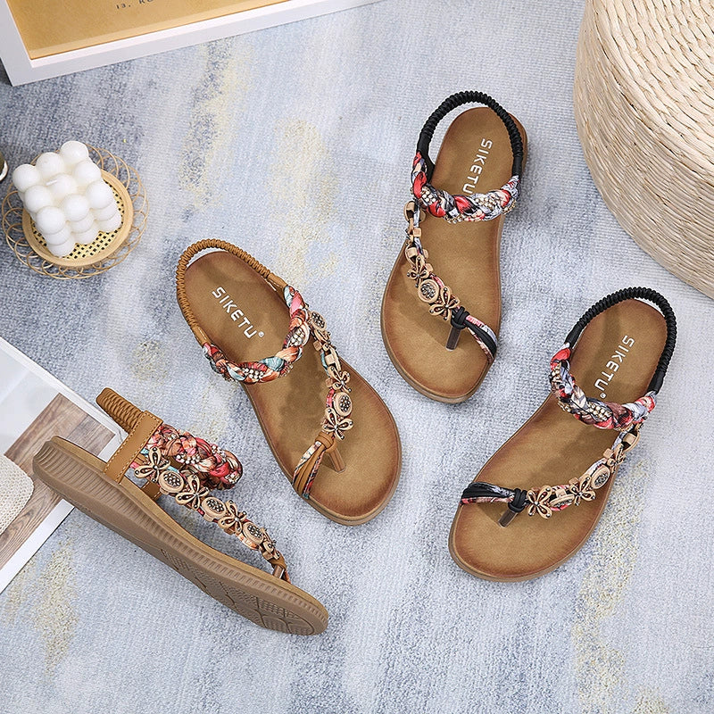 Summer Seaside Vacation Ethnic Style Flat Beach Shoes 