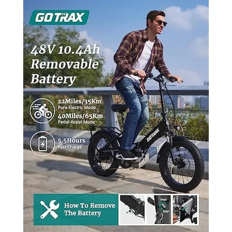Gotrax R2/F2 20" Folding Electric Bike - 48V 500W