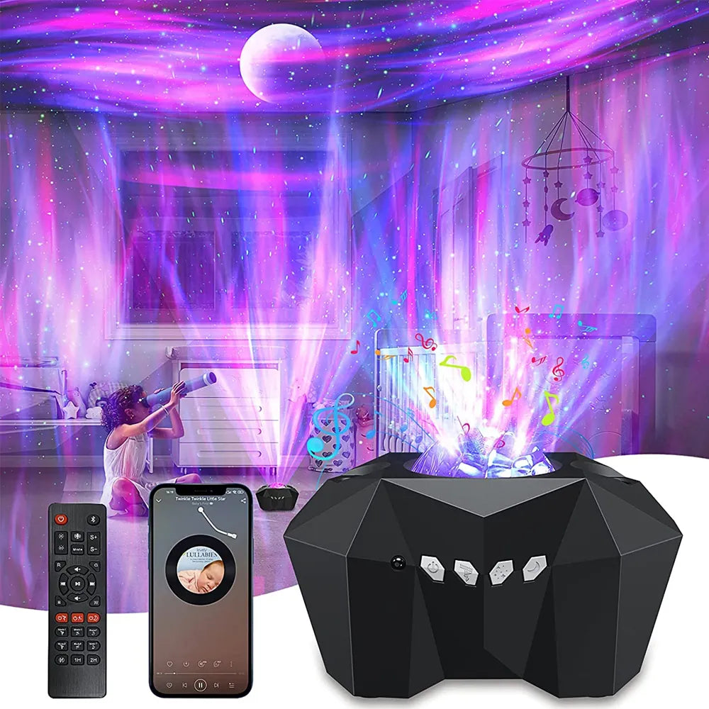 Premium Galaxy Moon Projector with Bluetooth Speaker 