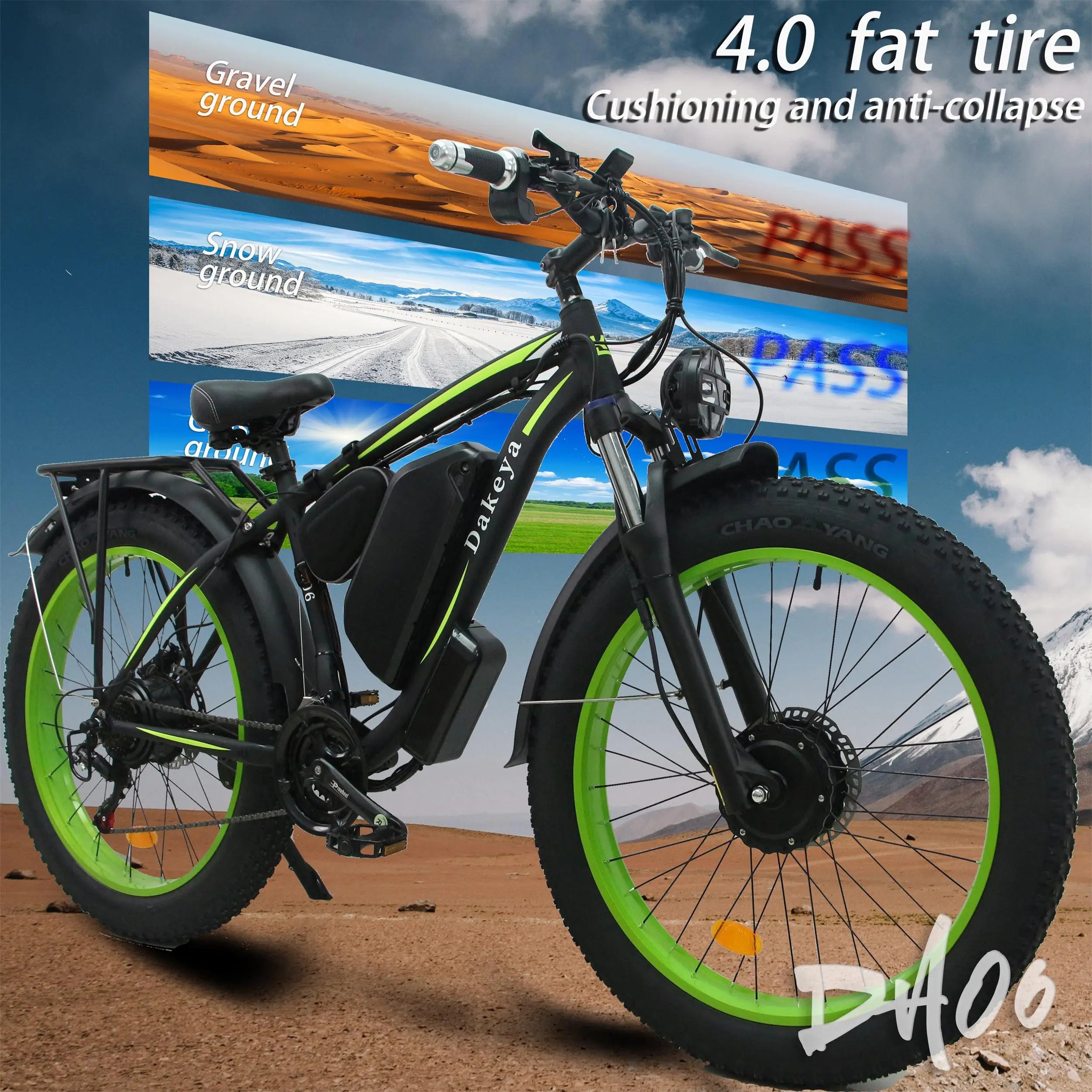 DAKEYA DA06 1000W Electric Bicycle with 48V22.4Ah Lithium Battery