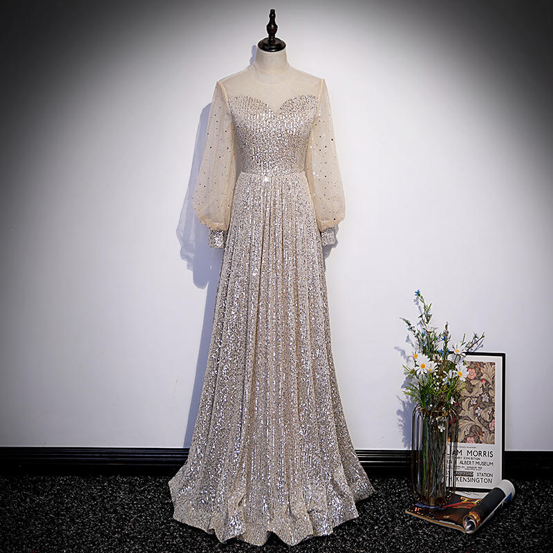 Celebrity High-end Light Luxury Sequin Evening Dress