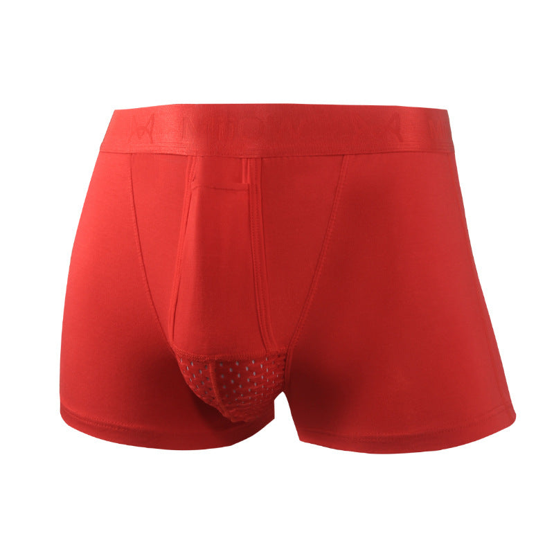 Men's Modal Breathable Solid Color Boxer Shorts 