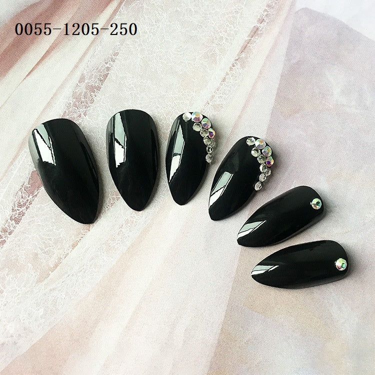 Fashionable Women's Long Pointed Nail Art With Sequins