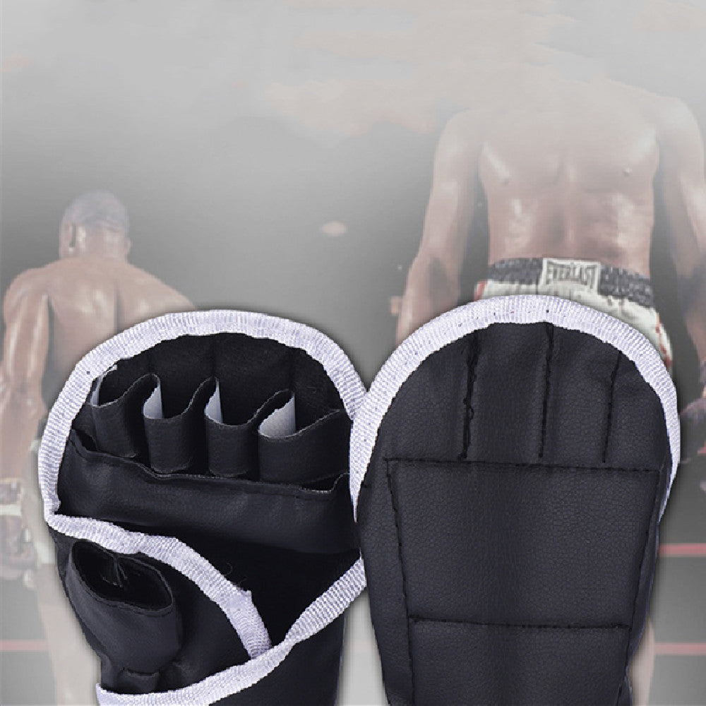 Black Sanda Half Finger Boxing Gloves