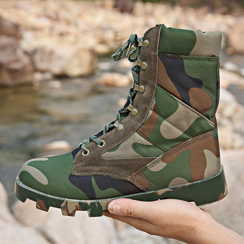 Factory Direct Sales Alang Combat Boots High Top Tactical Desert Boots Outdoor Training Non Slip Wear Resistant Hiking Boots 