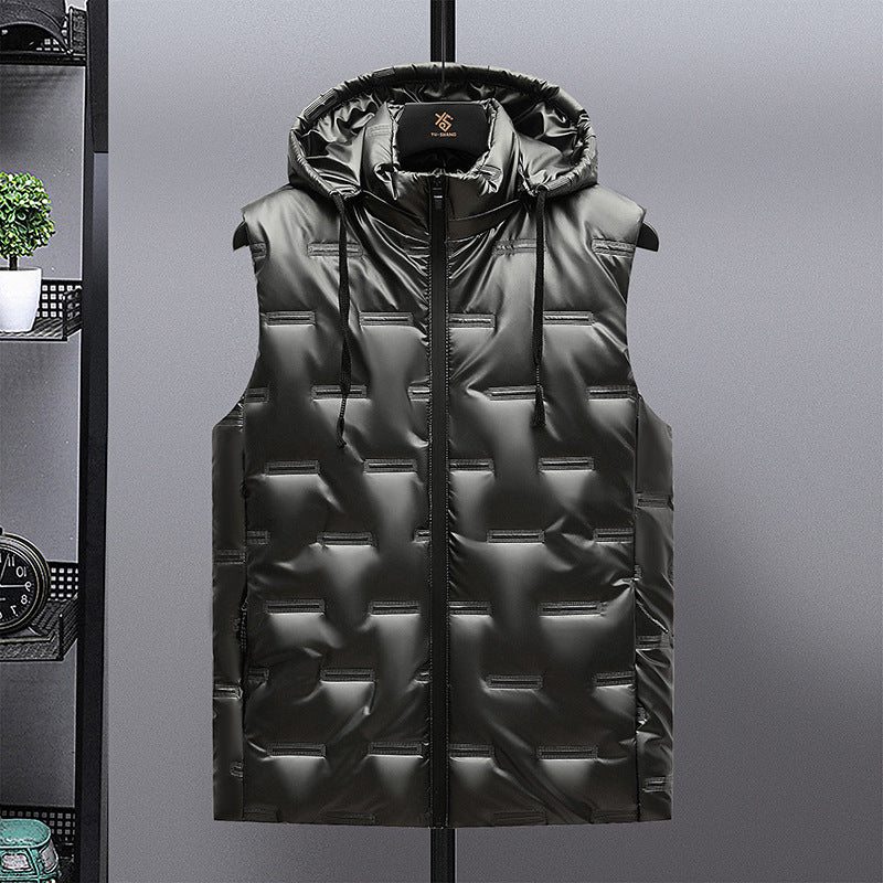 Men's Glossy Down Cotton Thermal Vest 