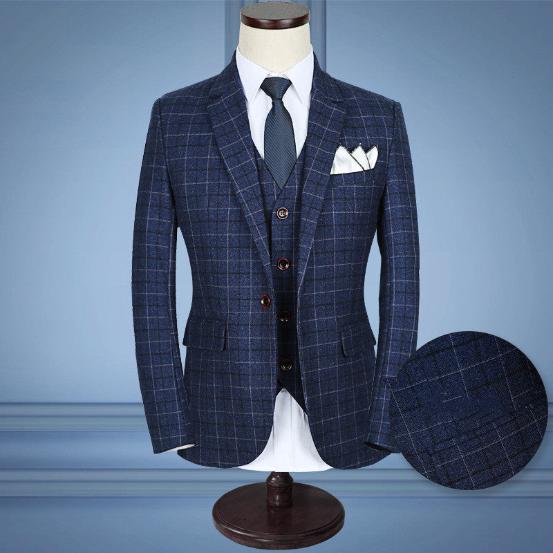 Plus Size Business Men's Three-piece Business Suit 