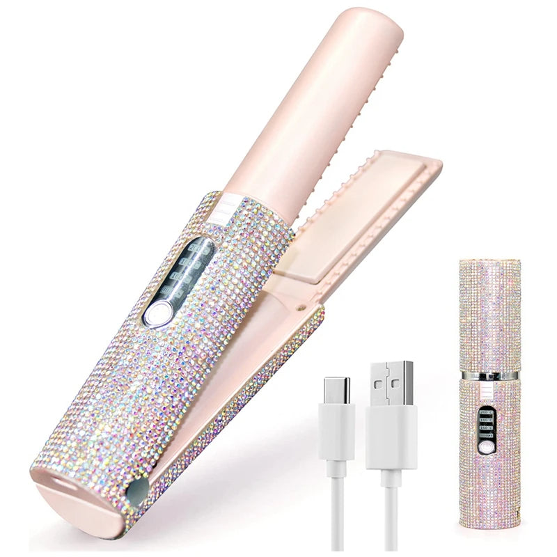 Rechargeable Portable USB Hair Straightener 