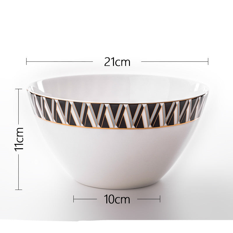 Nordic Light Luxury Household Bone China Plates And Tableware