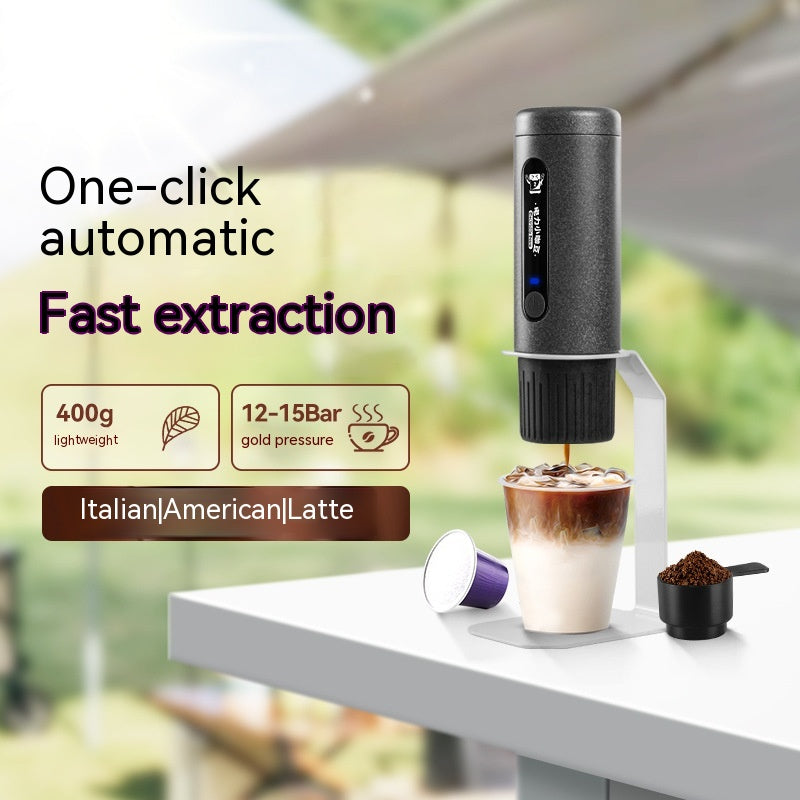 Coffee Machine Travel Portable Outdoor Small Concentrated Mini Capsule Ground Coffee Dual-use