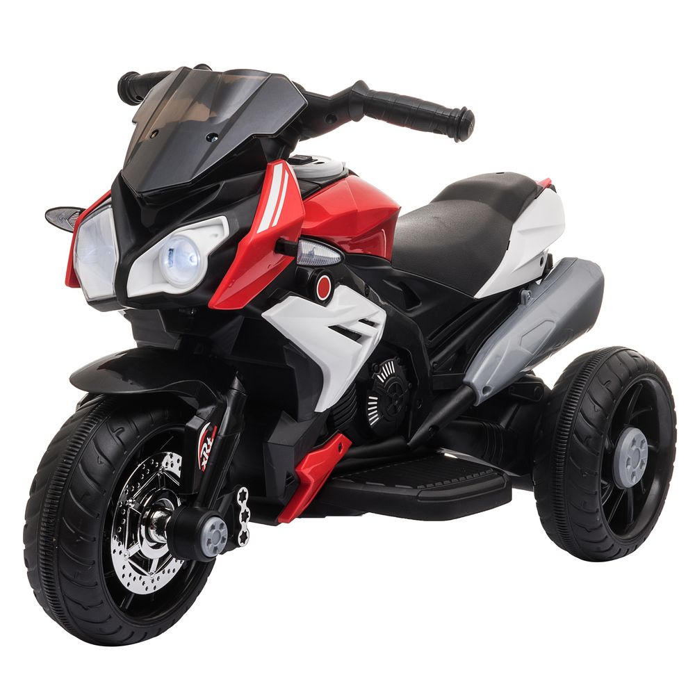 Kids Electric Motorcycle Ride-On Toy 6V Battery Music Horn Lights Red HOMCOM