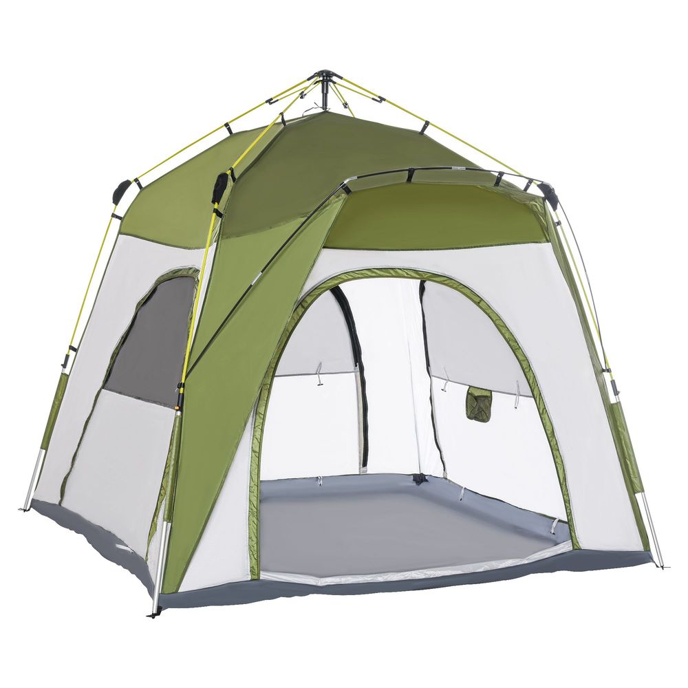Four Man Pop Up Tent Automatic Camping Backpacking Dome Shelter Outsunny